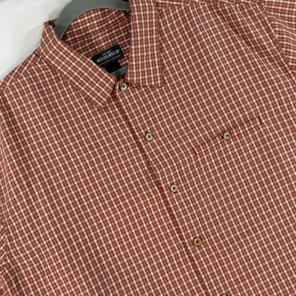 Woolrich Other - Woolrich Mens‎ 2XL Red Plaid Short Sleeve Button Down Shirt Modal Blend 6104